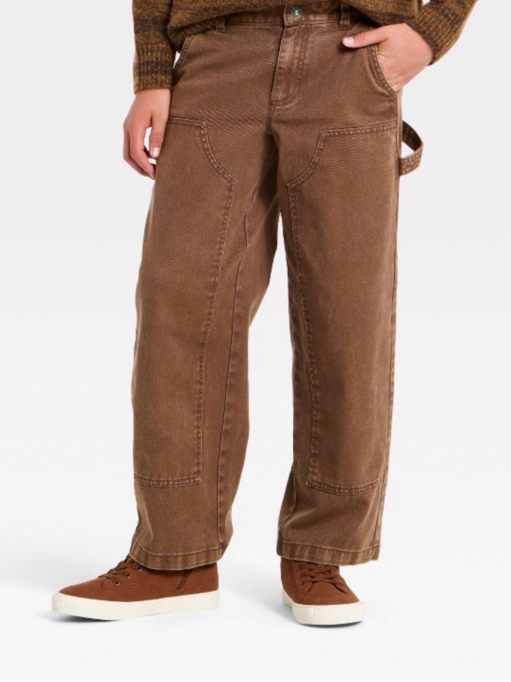 Art Class Brown Wide-Leg Carpenter Pants